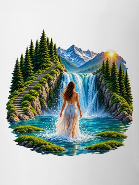 Magischer Wasserfall