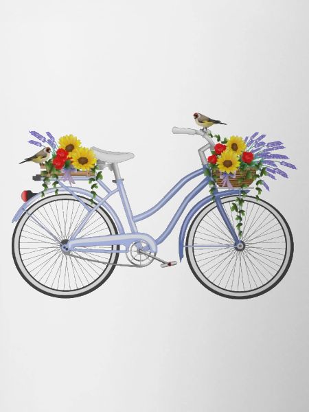 Fahrrad mit Lavendel