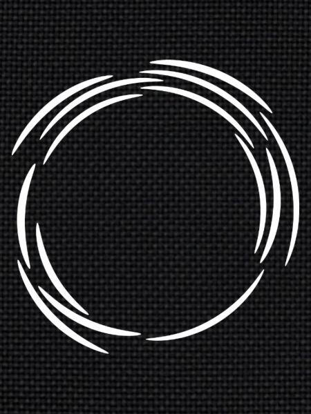 Cercle design icône lignes blanches