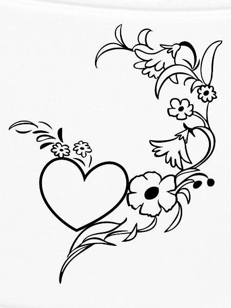 Blumenranke mit Herz