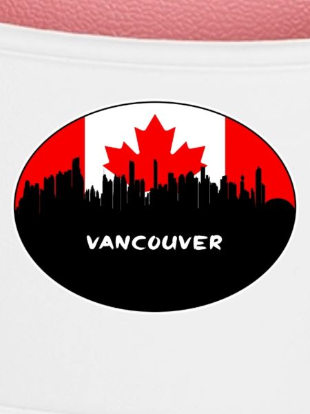 Vancouver-Kanada-Flaggen-Skyline-Schattenbild-Reise