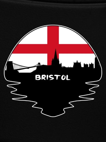 Bristol-England-Flaggen-Skyline-Schattenbild-Reise