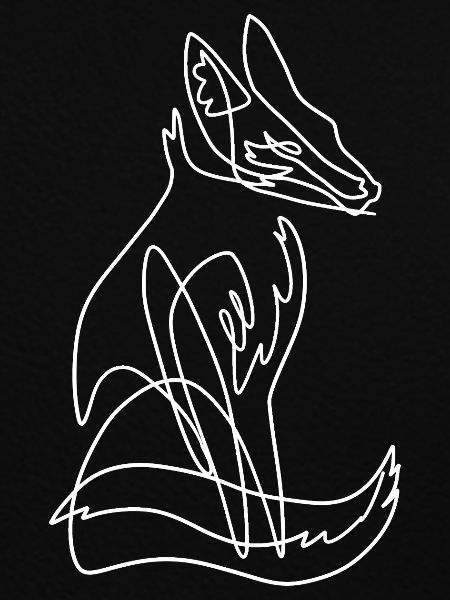 Flinker Linienfuchs Zeichenkunst