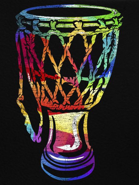 Pulsierende Djembe Trommelmusik