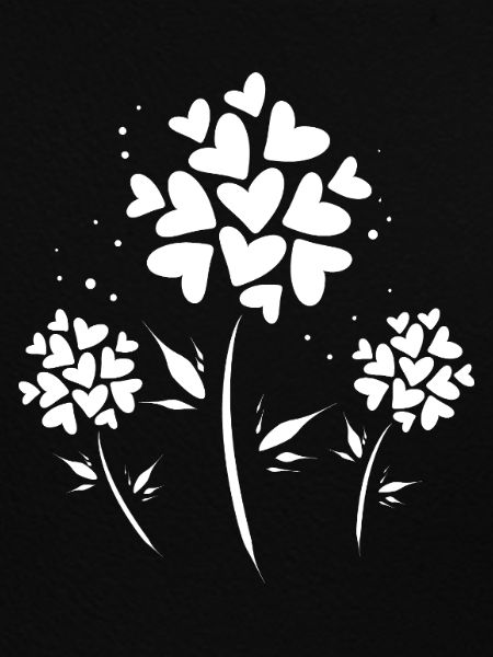 Weiße Herzblüten am Stiel
