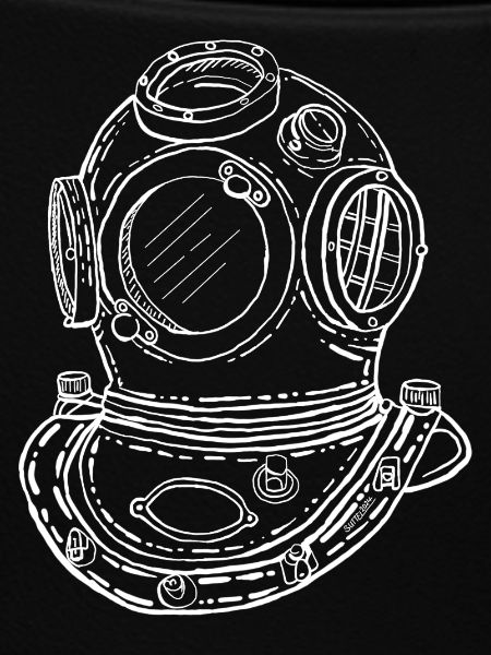 Taucherhelm, alt