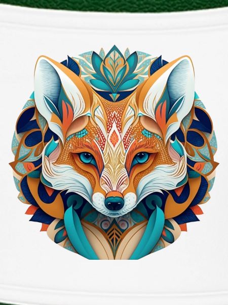 Fuchs Mandala Blau – Mystischer Fuchs