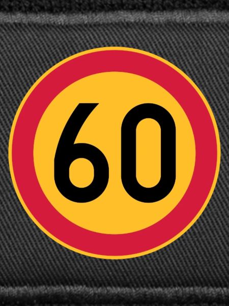 60. Geburtstag Geschwindigkeitsbegrenzung 60 Schild