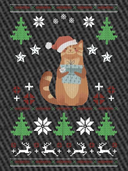 Katzen Ugly Christmas Geschenk
