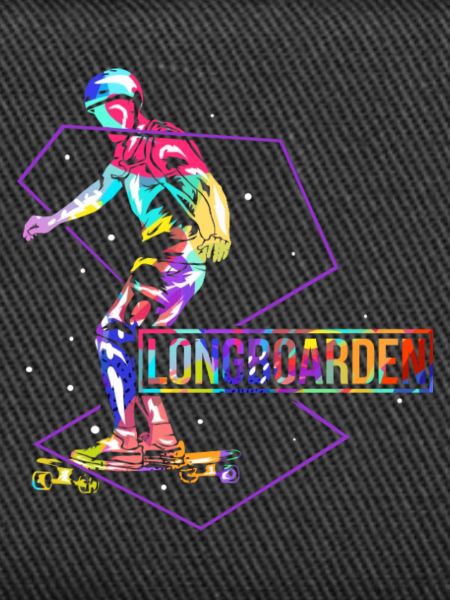 Waghalsiger Longboard Stuntfahrer