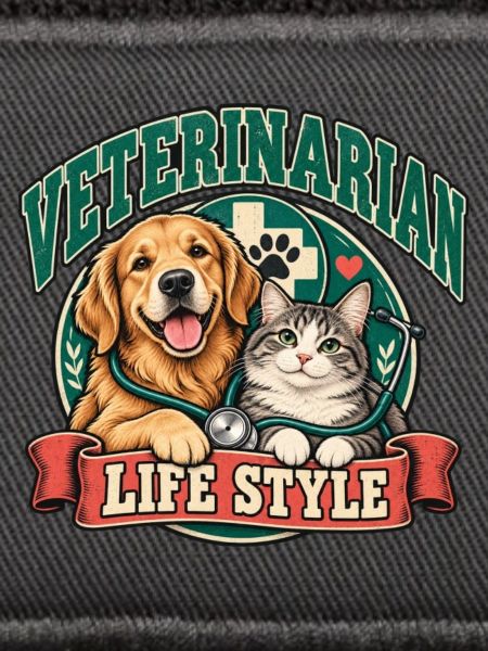 Tierarzt-Lebensstil-Hund-Katzen-Duo