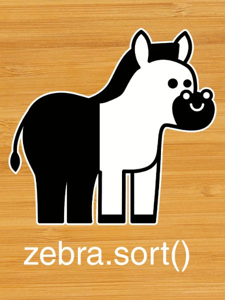 Sortiertes Zebra