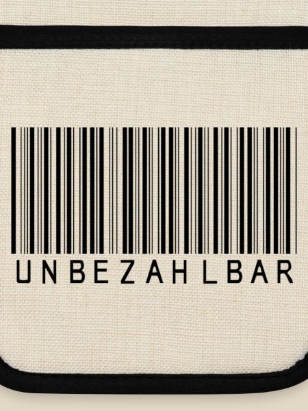 Barcode "Unbezahlbar" schwarz
