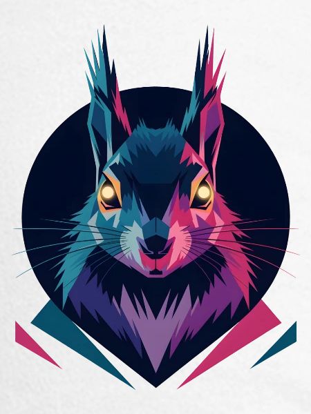 Low-Poly-Eichhörnchen