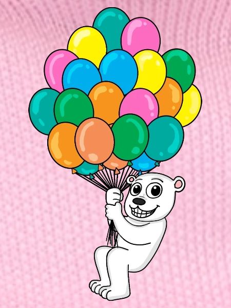 Eisbär Luftballon