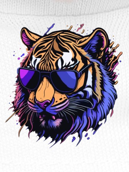 Retro cool tiger head