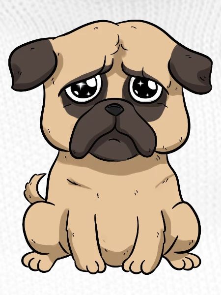 Trauriger Mops