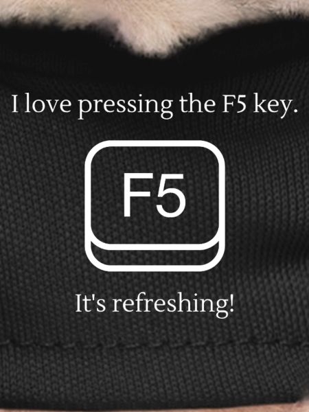 I love pressing F5