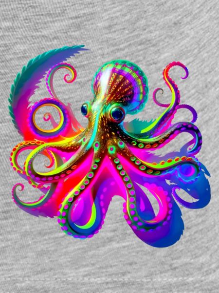 Psychedelic Neon Octopus
