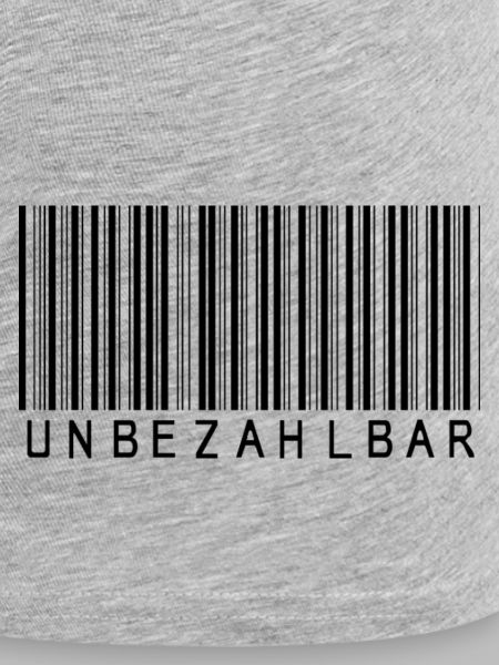 Barcode "Unbezahlbar" schwarz