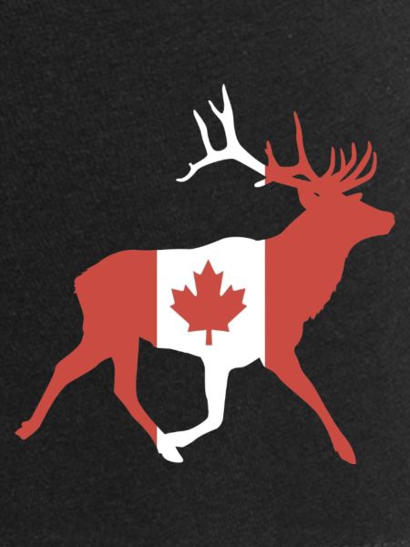 Cerf avec drapeau canadien