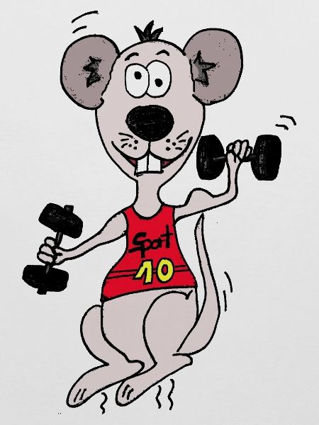 maus mit hantel
