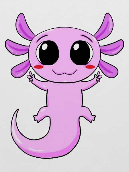 Axolotl Peace Zeichen