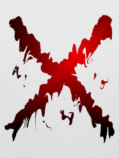 X Desing rouge noir