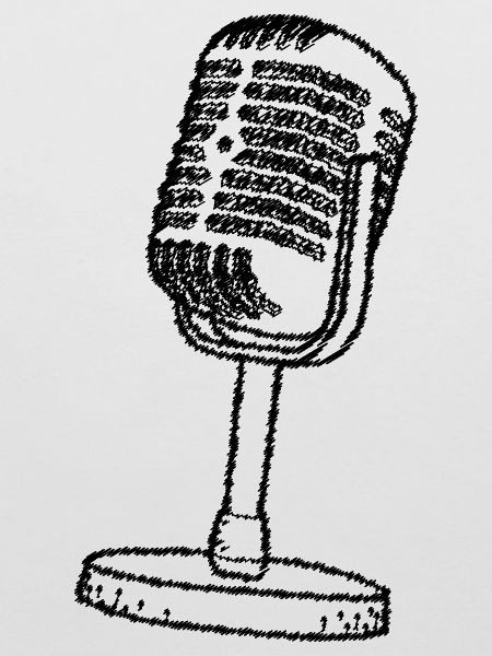 Microphone - Retro - drawn