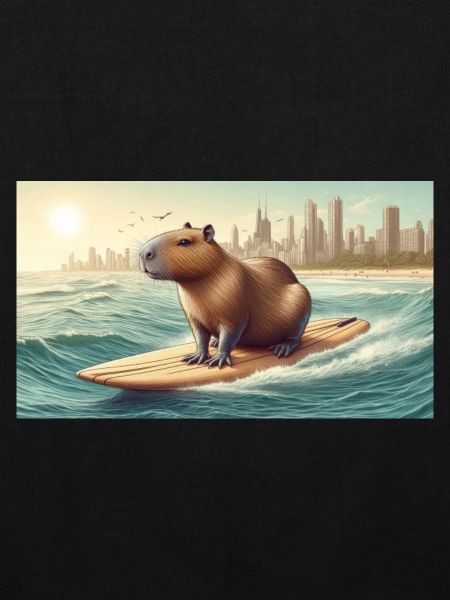 Surfendes Wasserschwein