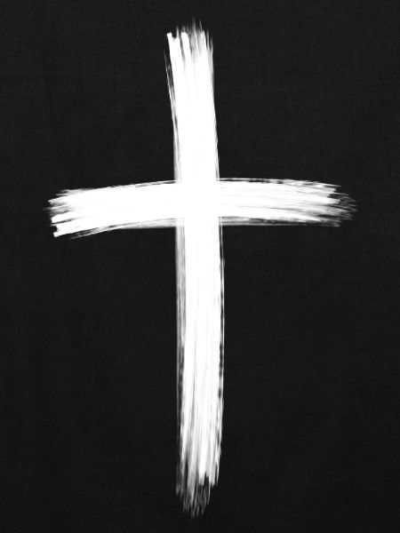 Kreuz paint weiß