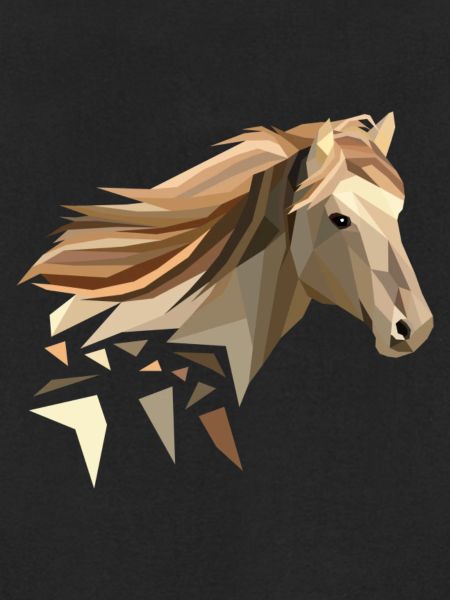 Pferd geometrisch low poly