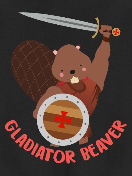 Tapferer Biber Kreuzritterhelm