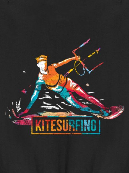 Dynamischer Kitesurfer Küstenwind