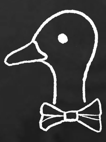 Ente mit Fliege