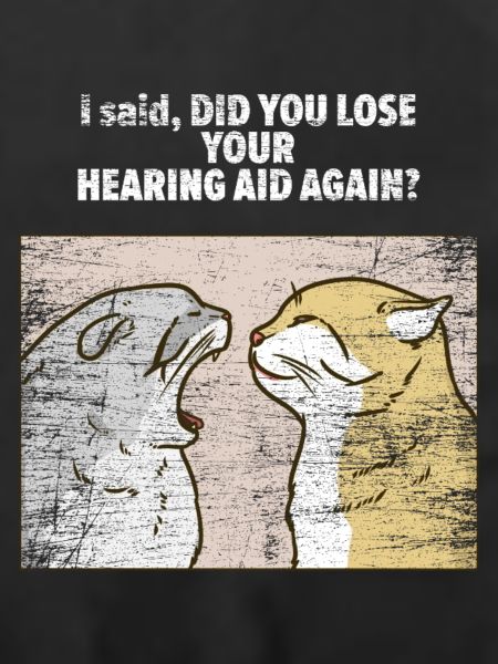 Verschmitzte Katze Hörgerät Hörtest