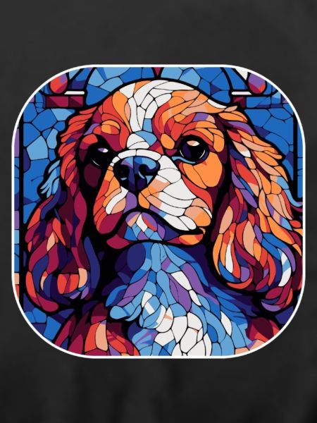 Buntes King Charles Cavalier Hundeaquarell