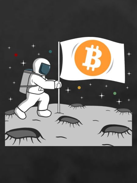 Astronaut Bitcoin Mond BTC