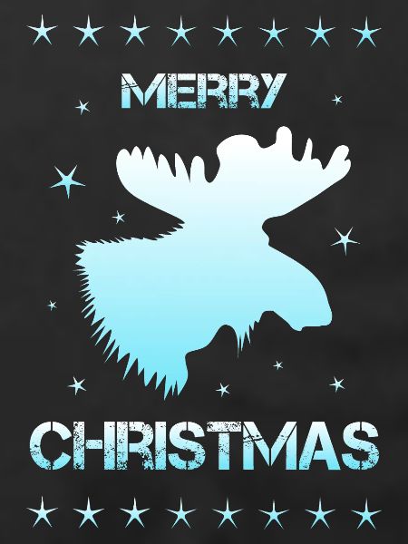 Merry Christmas moose