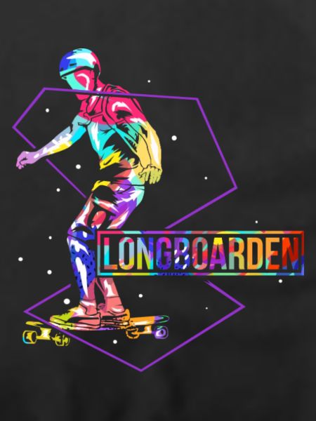 Waghalsiger Longboard Stuntfahrer