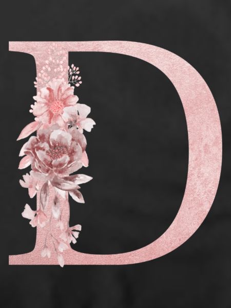 D Monogramm Rosen Glitzer