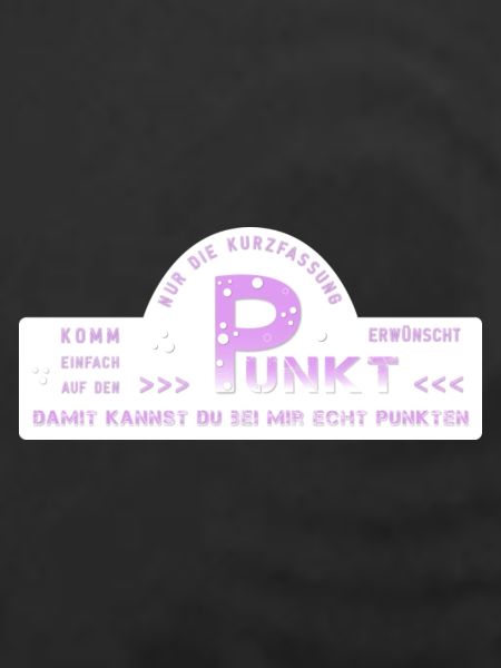 auf den Punkt kommen