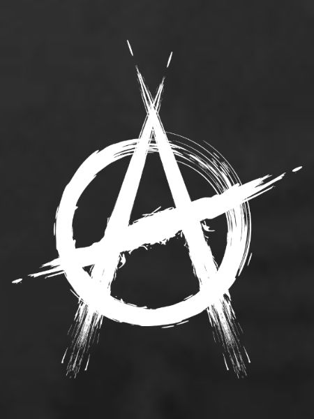 Anarchie Symbol weiß