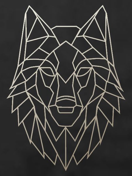 Geometrischer Wolfskopf