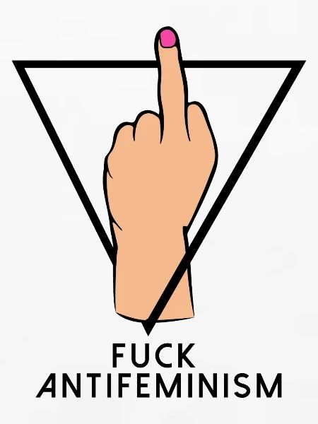 Frecher Feminist Mittelfinger