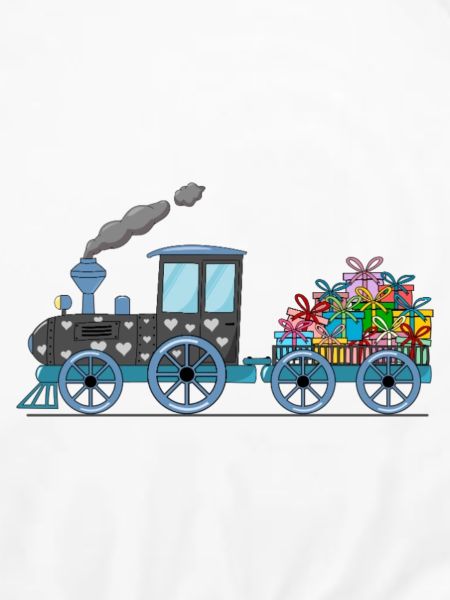 Children's train railway with trailer