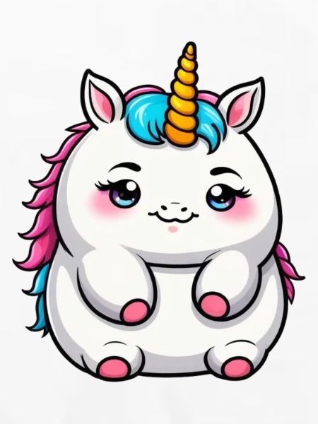 Süßes dickes Einhorn