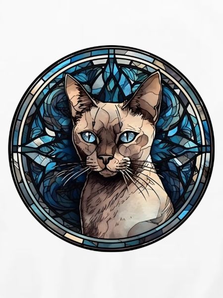 Burma-Katzenrasse Aquarellglas
