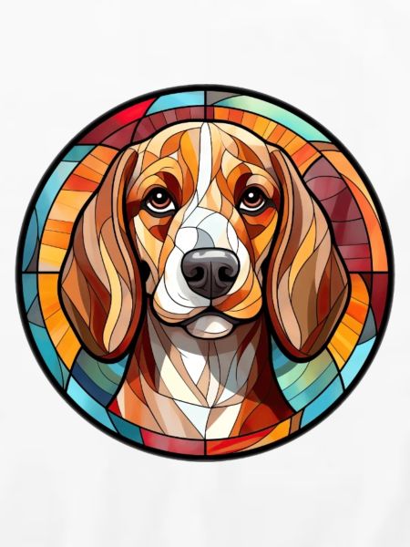 Beagle Hunderasse Aquarellglas