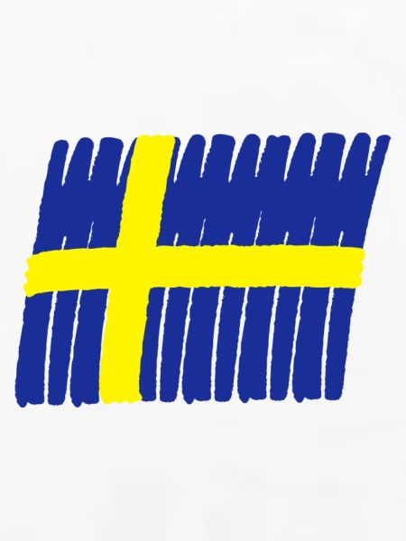 Sweden flag paint